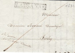 Petite Lettre 10,5 X 7,5 Cms. Oblitérée Par Le Cachet Linéaire De Lausanne, à Destination De Féchy ( 1832 ) - ...-1845 Prephilately