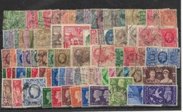 Gran Bretaña. Dos Fichas Con 98 Sellos Usados Y Nuevos Con Alto Valor - Used Stamps