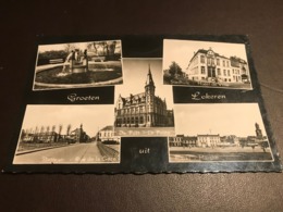 GROETEN UIT LOKEREN - Park Stadhuis Statiestraat Post Poste Markt - Gelopen 1958 - Lokeren