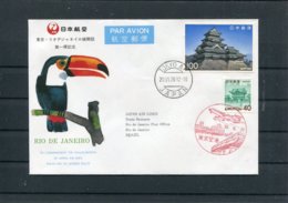 1978 Japan Air Lines JAL First Flight Cover. Tokyo - Rio De Janeiro, Brazil. Tucan - Airmail