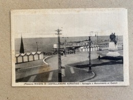 Delcampe - PESCARA RIVIERA DI CASTELLAMARE ADRIATICO SPIAGGIA E MONUMENTO AI CADUTI - Pescara