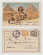 Egypt - 1901 - Very Rare - Post Card - Grand Continental Hotel's Postmark - 1866-1914 Khedivato Di Egitto