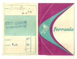 5637 "PORTANEGATIVI FOTOGRAFICI-FERRANIA-FOTO GUGLIELMI-BORDIGHERA" ORIGINALE - Materiaal & Toebehoren