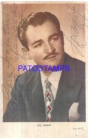 122348 ARGENTINA ARTIST LEO MARINI SINGER & ACTOR AUTOGRAPH PERFORATION NO POSTAL POSTCARD - Entertainers