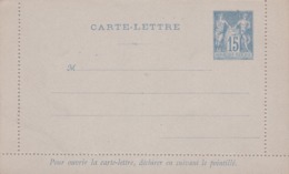 Carte Lettre Sage 15 C Bleu J17 Neuve - Tarjetas Cartas