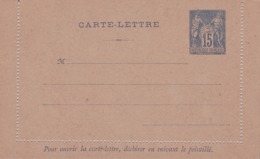 Carte Lettre Sage 15 C Bleu J19 Neuve - Tarjetas Cartas
