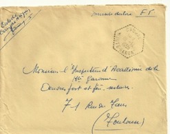 GARONNE / Haute - Dépt N° 31 = CAUJAC 1955 =  CACHET MANUEL HEXAGONAL Pointillé F7 = Agence Postale - Cachets Manuels