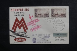 LUXEMBOURG - Enveloppe Pour Bruxelles Par Vol Leipzig / Moscou En 1956, Affranchissement Plaisant - L 44747 - Cartas & Documentos