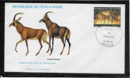 Thème Animaux - Antilope - Côte D'Ivoire - Enveloppe - Other & Unclassified