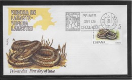Thème Animaux - Serpent - Espagne - Enveloppe - Serpents