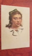 China. Tibet. Native People  - Uighur Woman - Old Postcard 1950s - Tíbet