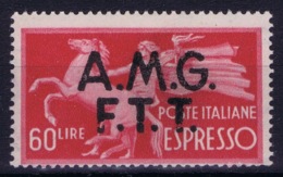 Italy: Trieste AMG-FTT Sa Espressi 14  Mi 27  Broken F And T In FTT MH/* Flz/ Charniere - Mint/hinged