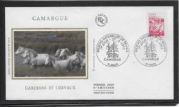 Thème Animaux - Chevaux - France - Enveloppe - Paarden