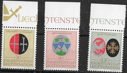 ⭐ Liechtenstein - YT N° 491 à 493 ** - Neuf Sans Charnière ⭐ - Unused Stamps
