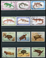 Cuba 1983-94. Turtles And Reptiles - 2 Complete Sets (12 Stamps) - Used - Collections, Lots & Series