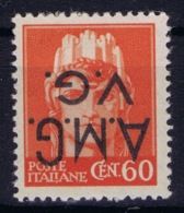 Italy: AMG-VG Sa 7 D Soprastampa Capovolta MH/* Flz/ Charniere Inverted Overprint Signiert /signed/ Signé - Mint/hinged