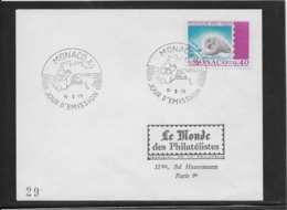 Thème Animaux - Phoque - Monaco - Enveloppe - Andere & Zonder Classificatie
