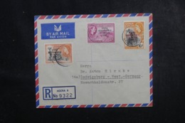 GHANA - Enveloppe En Recommandé De Accra Pour L 'Allemagne En 1959, Affranchissement Plaisant Surchargés - L 44821 - Ghana (1957-...)