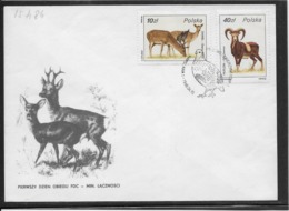 Thème Animaux - Cerf - Pologne - Enveloppe - Other & Unclassified