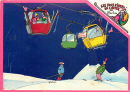 Illustrateurs - Illustrateur Blachon - Sports D'hiver - Ski - Téléphérique - Humour - Humoristique - Les Fous Rires - Autres & Non Classés