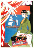 Illustrateurs - Illustrateur Marc Lenzi - Femmes - Femme Avec Chapeau - Bateaux - Trains - Moderne Grand Format - état - Lenzi