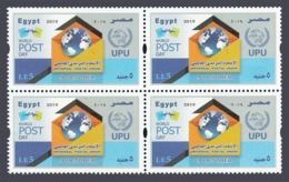 Egypt - 2019 - New - Block Of 4 - ( UPU - World Postal Day ) - MNH** - Ongebruikt