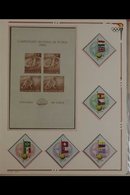 FOOTBALL (SOCCER) COLLECTION IN THREE ALBUMS 1928-1990 Worldwide Stamps (mostly Never Hinged Mint), Miniature Sheets, Co - Unclassified
