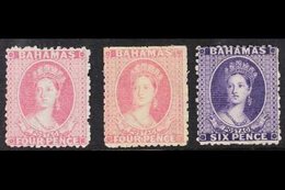 1863-77 4d Bright Rose (x2 Shades) And 6d Deep Violet Wmk Reverse, SG 26 & 31x, Mint, Cat £780. (3 Stamps) For More Imag - Andere & Zonder Classificatie