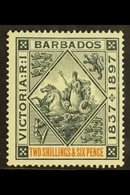 1897 2s6d Blue Black & Orange, SG 124, Mint For More Images, Please Visit Http://www.sandafayre.com/itemdetails.aspx?s=5 - Barbades (...-1966)