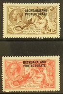 1914-15 2s 6d Deep Sepia And 5s Rose Carmine Waterlow Seahorses, SG 83/4, Very Fine Mint. (2 Stamps) For More Images, Pl - Other & Unclassified