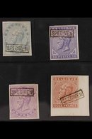 SPECIMENS 1883 20c, 50c, 1fr And 2fr Imperf Ovptd Boxed "Specimen", Very Fine Mint. (4 Stamps) For More Images, Please V - Other & Unclassified