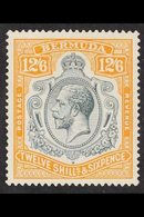 1924-32 KGV 12s6d Grey And Orange, SG 93, Very Fine Lightly Hinged Mint. For More Images, Please Visit Http://www.sandaf - Bermuda