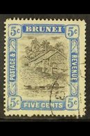 1907-10 5c Grey-black & Blue, Wmk Mult Crown CA, SG 27, Very Fine Used. For More Images, Please Visit Http://www.sandafa - Brunei (...-1984)