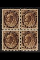 1898 6c Brown, Numeral, SG 159, Mint Block Of 4. Flat Gum Put Still An Attractive Block. For More Images, Please Visit H - Andere & Zonder Classificatie