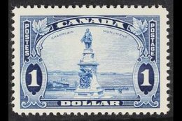 1935 $1 Bright Blue Champlain Monument, SG 351, Never Hinged Mint, Very Fine Centring, Fresh. For More Images, Please Vi - Other & Unclassified