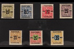 NEWSPAPER STAMPS 1918 "27" Ore Surcharges On Newspaper Stamps, Watermark Crown, Complete Set, Mi 84x/96x, SG 190/196, Ve - Autres & Non Classés