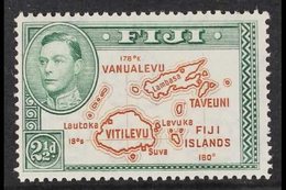 1938-55 2½d Brown And Green, Die I, Perf 14, With EXTRA ISLAND Variety, SG 256a, Never Hinged Mint. For More Images, Ple - Fidschi-Inseln (...-1970)