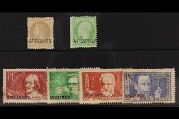 SPECIMEN SELECTION Small Group Including 1862 5c Green, 1862 Laureated 4c Grey, 11936 Intellectuals Set All Ovptd "Speci - Andere & Zonder Classificatie