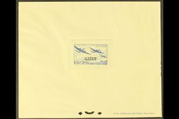 ALGERIA 1945 1.50f+3.50f Grey-blue Aircraft Airmen & Dependents' Fund (SG 249, Yvert 245) EPREUVE DE LUXE With "R F" Ove - Otros & Sin Clasificación