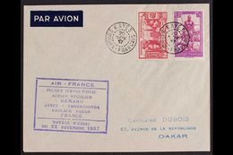 FRENCH SUDAN 1937 (20 NOV) Pair Of Matching Air Mail First Flight Covers To Dakar Bearing 40c Plus 1fr25 And 75c Plus 90 - Other & Unclassified