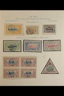 SOMALI COAST 1894-1902 INTERESTING USED COLLECTION On Leaves, Includes 1894-1900 Vals To 50c, 1f & 2f, 1899 "0.40" On 4c - Autres & Non Classés