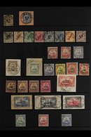 CAMEROON 1890-1919 USED COLLECTION That Includes 1890 3pf (Mi V45) Bearing 1894 Kamerun Cds & 20pf Tied To A Neatly Clip - Otros & Sin Clasificación