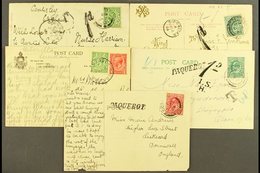 1903-1934 A Group Of Picture Postcards Bearing Great Britain Stamps, Two Posted To Gibraltar With "Gibraltar" Cds's And  - Gibilterra