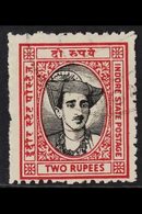 INDORE 1940-46 2r Black & Carmine, SG 42, Cds Used, Fresh. For More Images, Please Visit Http://www.sandafayre.com/itemd - Otros & Sin Clasificación