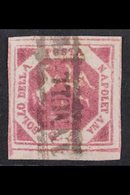 NAPLES 1859 - 61 2gr Carmine, Type II, POSTAL FORGERY, Sass. F2, Very Fine Used, Signed A. Diena. For More Images, Pleas - Non Classés