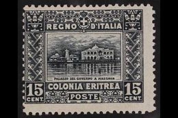 ERITREA 1910 15c Slate Government Palace, Perf 13½ (Sass 36, SG 36), Lightly Hinged Mint, Centred Left. For More Images, - Sonstige & Ohne Zuordnung