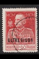 OLTRE GIUBA 1925-6 60c Carmine, Royal Jubilee, Variety "Perf 13½", Sass 21, Very Fine Used. Signed Oliva. Rare Stamp Unp - Altri & Non Classificati