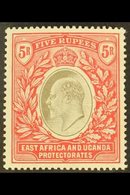 EAST AFRICA & UGANDA 1904 5r Grey And Red, Wmk MCA, Ed VII, SG 30, Very Fine Mint. For More Images, Please Visit Http:// - Vide