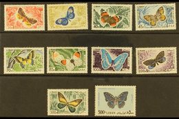 1965 Air Butterflies Complete Set, SG 873/82, Never Hinged Mint. (10 Stamps) For More Images, Please Visit Http://www.sa - Libanon