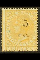 1880 (Aug) 5c On 8c Orange, SG 42s., Fresh Unused Without Gum. For More Images, Please Visit Http://www.sandafayre.com/i - Straits Settlements